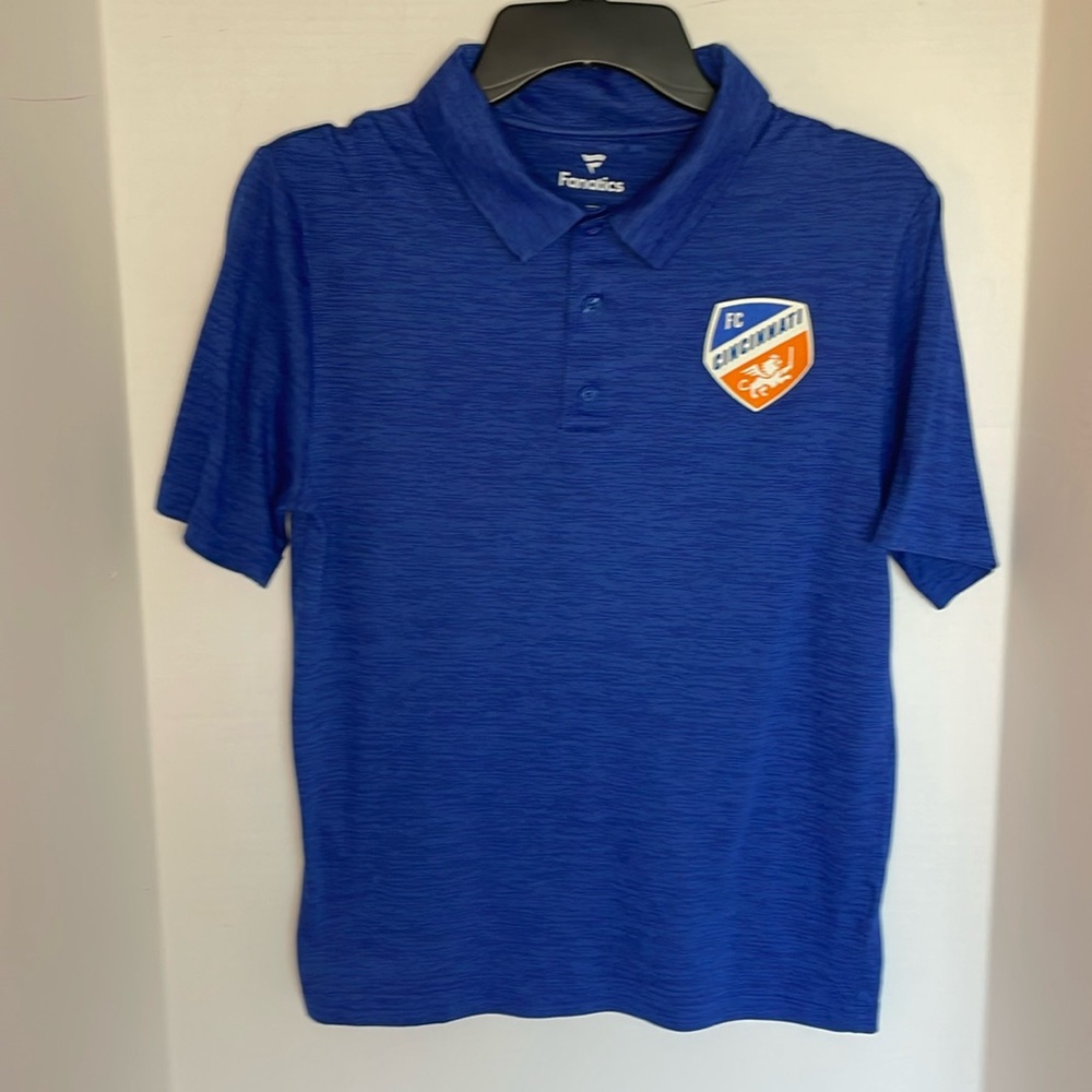 FC Cincinnati blue collar shirt by Fanatics Men’s size Small